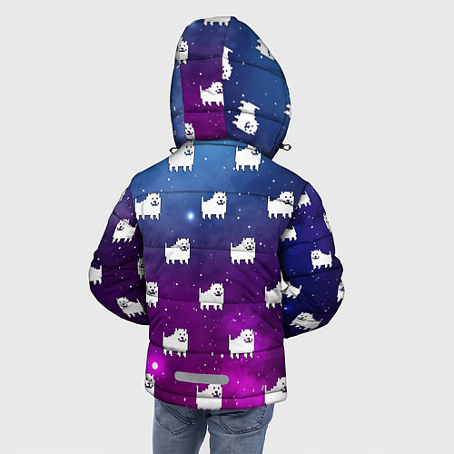 Зимняя куртка для мальчика UNDERTALE DOGS PATTERN SPACE / 3D-Светло-серый – фото 4