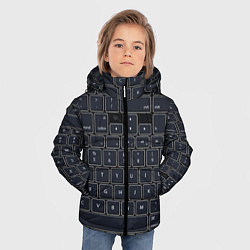 Куртка зимняя для мальчика КЛАВИАТУРА КОМПЬЮТЕРНАЯ КНОПКИ, цвет: 3D-светло-серый — фото 2