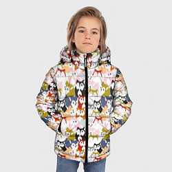 Куртка зимняя для мальчика Мультяшные Лисята, цвет: 3D-черный — фото 2