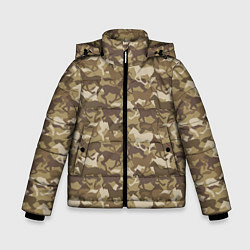 Куртка зимняя для мальчика Бегущие Дикие Лошади, цвет: 3D-светло-серый