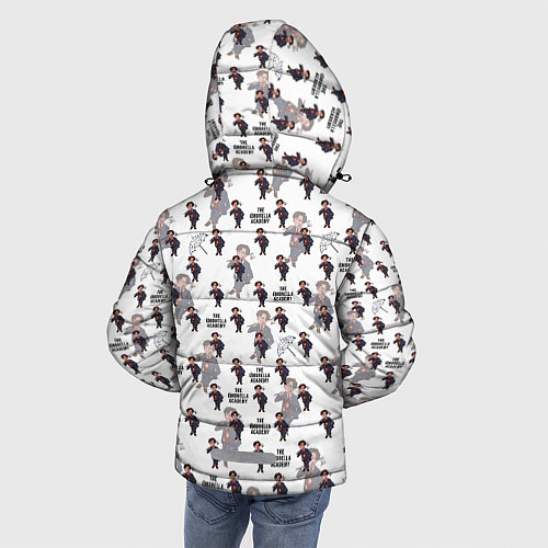 Зимняя куртка для мальчика Паттерн номер 5 Академия Амбрелла / 3D-Светло-серый – фото 4