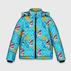Куртка зимняя для мальчика Лето Мороженое, цвет: 3D-светло-серый