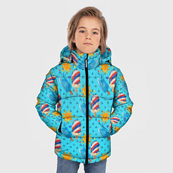 Куртка зимняя для мальчика Лето Мороженое, цвет: 3D-светло-серый — фото 2