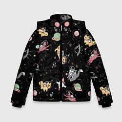 Зимняя куртка для мальчика Космические коты