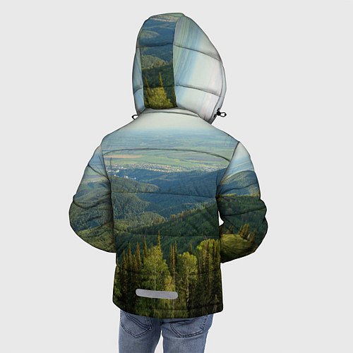 Зимняя куртка для мальчика Природный пейзаж / 3D-Светло-серый – фото 4