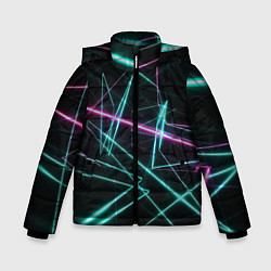 Куртка зимняя для мальчика Лазерная композиция, цвет: 3D-черный