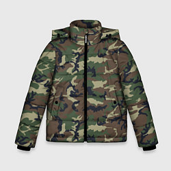 Куртка зимняя для мальчика Камуфляж: классика, цвет: 3D-черный