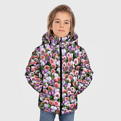 Куртка зимняя для мальчика Чудесные фиалки, цвет: 3D-черный — фото 2