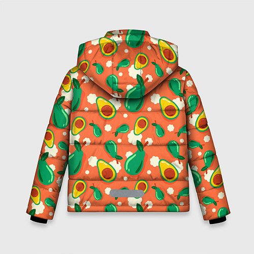 Зимняя куртка для мальчика Паттерн из авокадо / 3D-Красный – фото 2