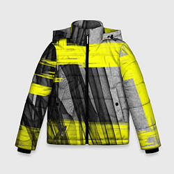 Куртка зимняя для мальчика Коллекция Get inspired! Абстракция Fl-42-167-l-yel, цвет: 3D-светло-серый