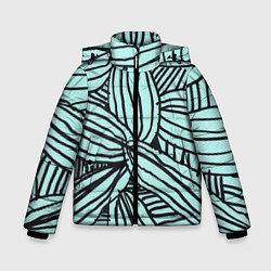 Куртка зимняя для мальчика Бирюзовые Водоросли, цвет: 3D-светло-серый