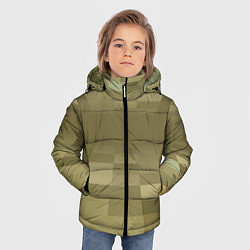 Куртка зимняя для мальчика Пиксельный военный фон, цвет: 3D-светло-серый — фото 2
