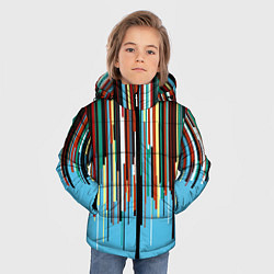 Куртка зимняя для мальчика Glitch pattern 2087, цвет: 3D-светло-серый — фото 2