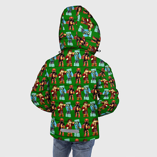 Зимняя куртка для мальчика Minecraft heros pattern / 3D-Светло-серый – фото 4