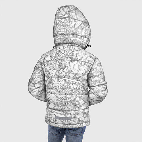 Зимняя куртка для мальчика ПЕРСОНАЖИ МАНГА ГЕНШИН ИМПАКТ / 3D-Светло-серый – фото 4