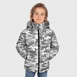 Куртка зимняя для мальчика Серый Военный Камуфляж, цвет: 3D-черный — фото 2