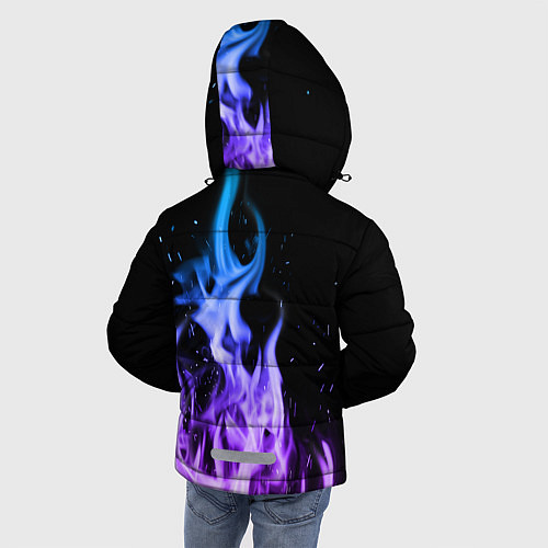 Зимняя куртка для мальчика ОГОНЬ НЕОНОВЫЙ / 3D-Светло-серый – фото 4