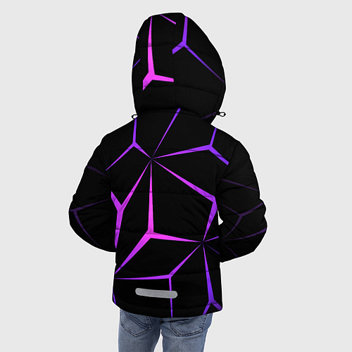 Зимняя куртка для мальчика НЕОНОВАЯ ГЕОМЕТРИЯ - NEON / 3D-Светло-серый – фото 4