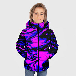 Куртка зимняя для мальчика НЕОНОВЫЕ РАЗВОДЫ КРАСОК, цвет: 3D-черный — фото 2