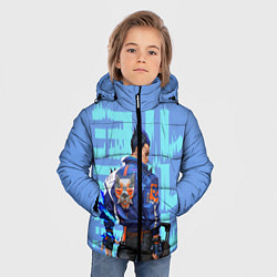 Куртка зимняя для мальчика Юру спиной, цвет: 3D-черный — фото 2