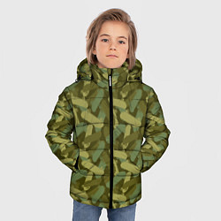 Куртка зимняя для мальчика Скейтбординг камуфляж, цвет: 3D-черный — фото 2
