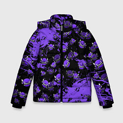 Куртка зимняя для мальчика Геометри Дэш game Geometry Dash, цвет: 3D-светло-серый