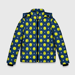 Куртка зимняя для мальчика Мячики для Тенниса, цвет: 3D-светло-серый
