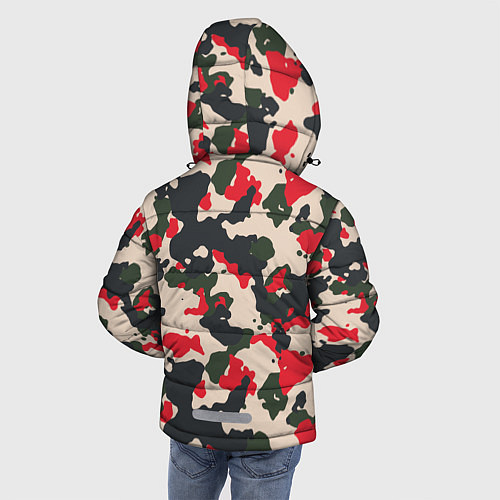 Зимняя куртка для мальчика Модный Камуфляж - милитари / 3D-Светло-серый – фото 4