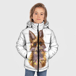 Куртка зимняя для мальчика Fox with a garland, цвет: 3D-черный — фото 2