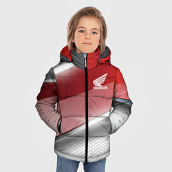 Куртка зимняя для мальчика Honda Текстура, цвет: 3D-красный — фото 2