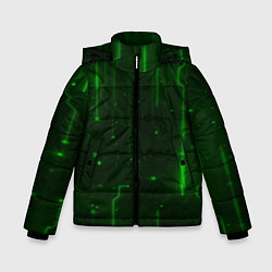 Куртка зимняя для мальчика В Пространстве Неонового Света, цвет: 3D-светло-серый