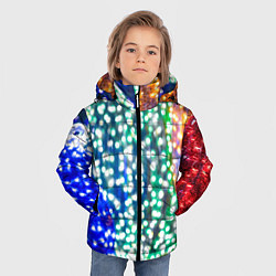 Куртка зимняя для мальчика Новогодняя инсталляция - Шары, цвет: 3D-светло-серый — фото 2