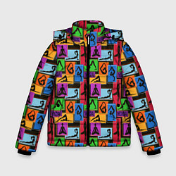 Куртка зимняя для мальчика Пластика Тела, цвет: 3D-черный