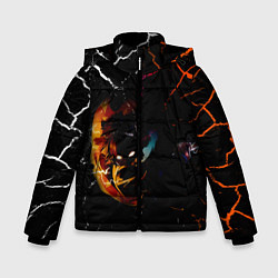Куртка зимняя для мальчика КЛИНОК РАССЕКАЮЩИЙ ДЕМОНОВ Зеницу Агацума, цвет: 3D-светло-серый