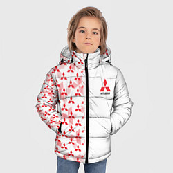 Куртка зимняя для мальчика Mitsubishi Mini logo Half pattern, цвет: 3D-светло-серый — фото 2