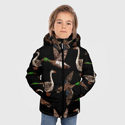 Куртка зимняя для мальчика Утки паттерн, цвет: 3D-черный — фото 2