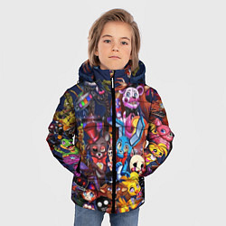 Куртка зимняя для мальчика Cute Fnaf Pattern, цвет: 3D-черный — фото 2