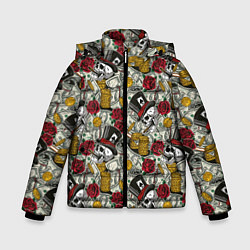 Куртка зимняя для мальчика Азартные Игры Казино, цвет: 3D-красный
