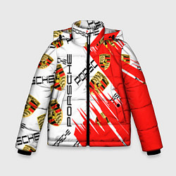Куртка зимняя для мальчика Porsche sport, цвет: 3D-красный