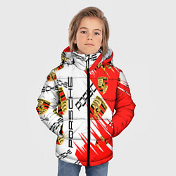 Куртка зимняя для мальчика Porsche sport, цвет: 3D-красный — фото 2