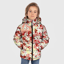 Куртка зимняя для мальчика Цветущая весна, цвет: 3D-красный — фото 2