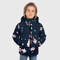 Куртка зимняя для мальчика Веточки с цветами, цвет: 3D-светло-серый — фото 2