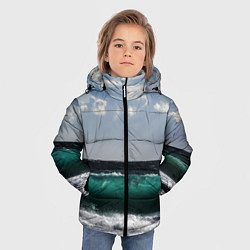 Куртка зимняя для мальчика Морской прибой, цвет: 3D-светло-серый — фото 2