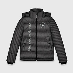 Куртка зимняя для мальчика Mercedes карбоновые полосы, цвет: 3D-красный