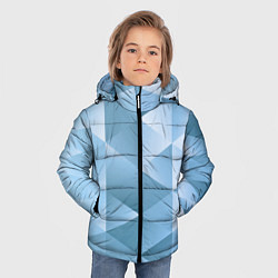 Куртка зимняя для мальчика Треугольники 3D Frozzen 2022, цвет: 3D-светло-серый — фото 2