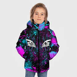 Куртка зимняя для мальчика ГЛАЗА АКАЗЫ ГЛИТЧ, цвет: 3D-светло-серый — фото 2