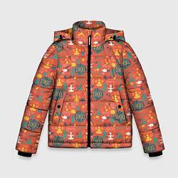 Куртка зимняя для мальчика Мне Нравится Йога, цвет: 3D-светло-серый