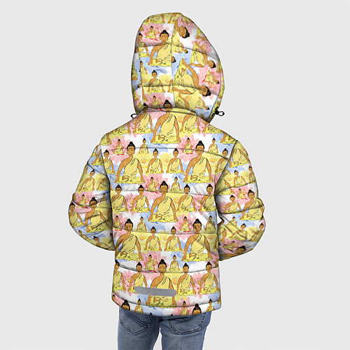 Зимняя куртка для мальчика Индийская Йога / 3D-Светло-серый – фото 4