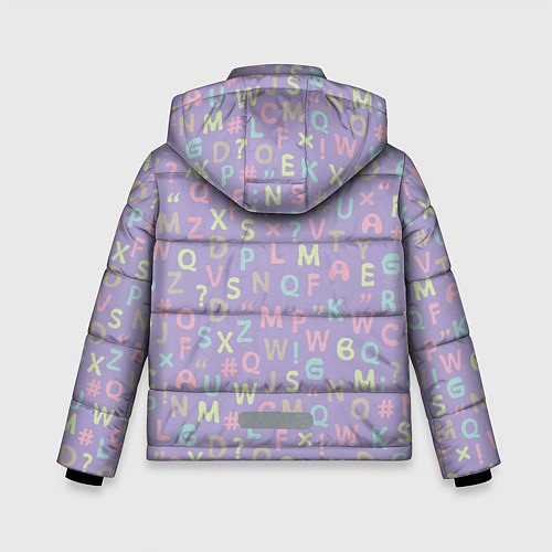 Зимняя куртка для мальчика Разноцветные буквы / 3D-Светло-серый – фото 2