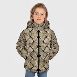 Куртка зимняя для мальчика Джутовая плетенка 3D, цвет: 3D-черный — фото 2